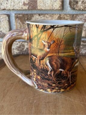 Wild Wings Mug Indian Summer Terry Redlin 16 Oz. Sculpted Beautiful Condition!